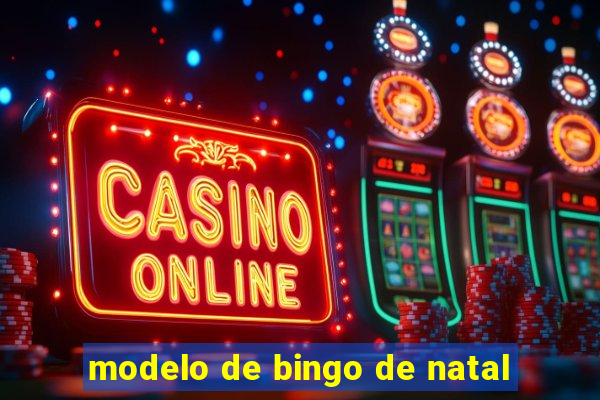 modelo de bingo de natal